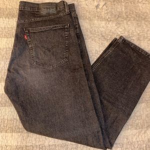 Levis 505 relaxed fit jeans dark faded black 36x30 worn only a few times